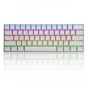 FEKER 60% NKRO bluetooth 5.0 Type-C Outemu Switch PBT Double Shot Keycap RGB Mechanical Gaming Keyboard--White